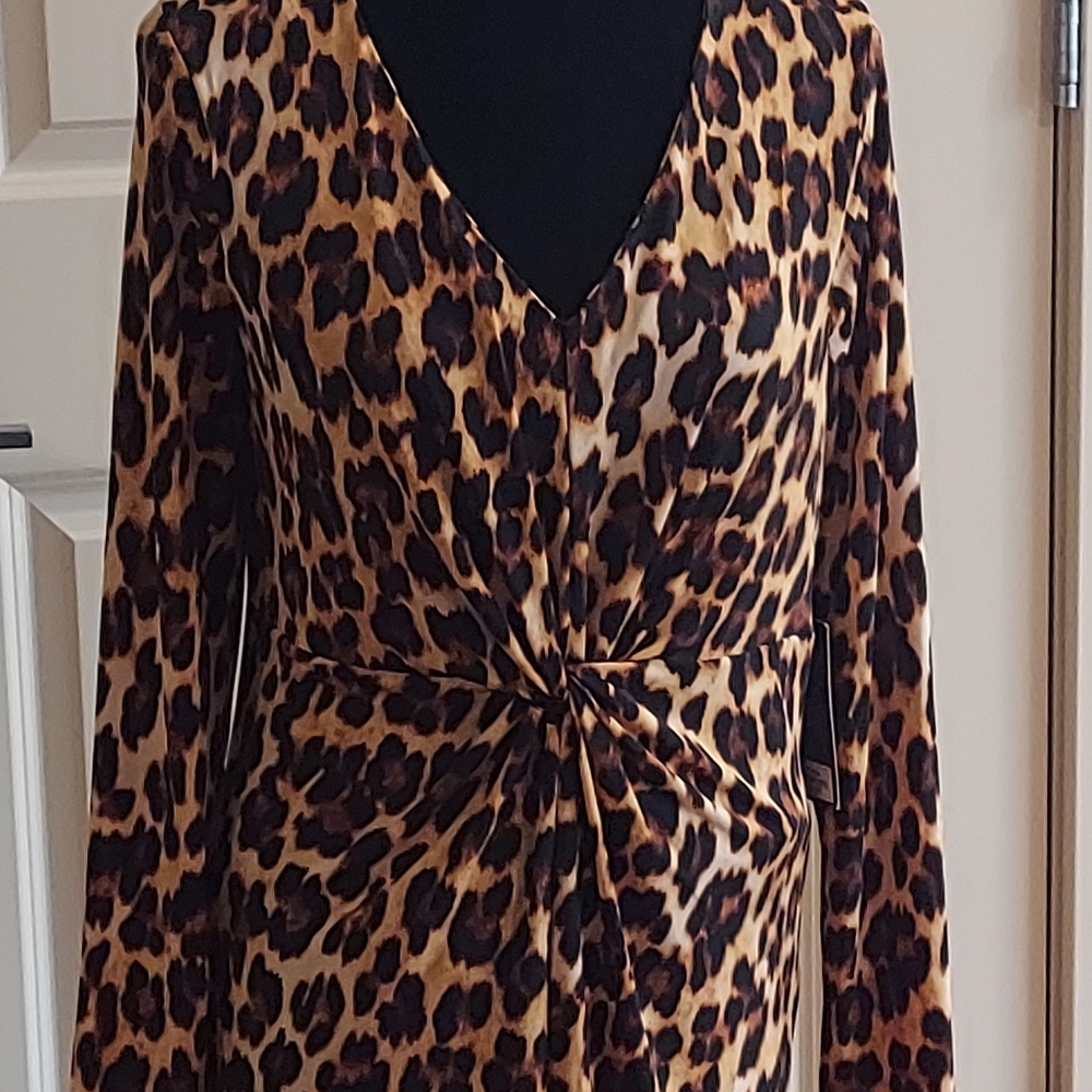 NWT Jennifer Lopez Animal Print Dress Size Large